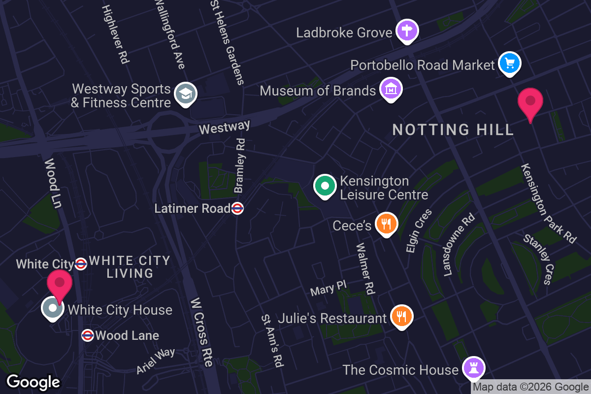 Map of Electric Cinema cinema locations across London