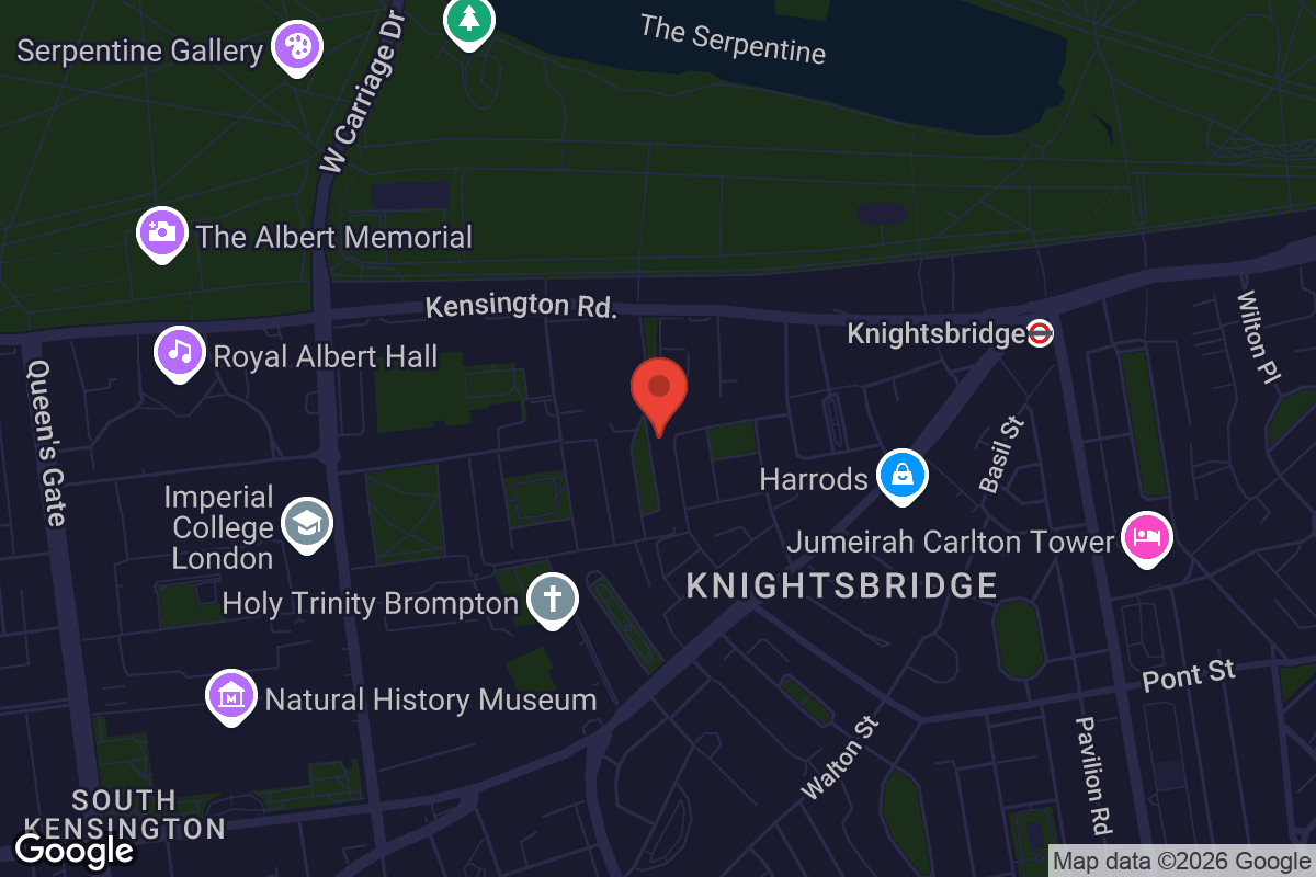 Map showing location of Austrian Cultural Forum London