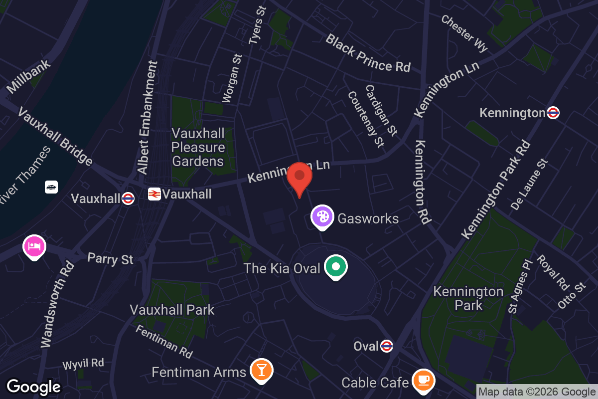 Map showing location of The Foundry