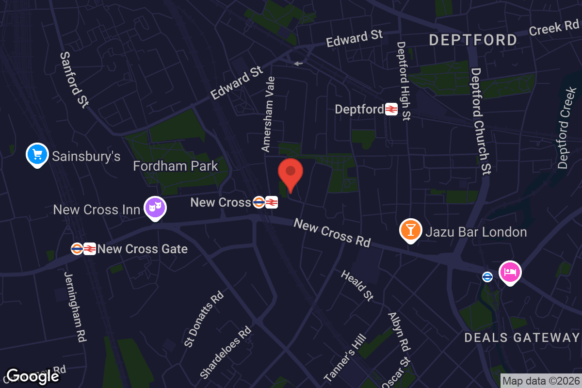 Map showing location of Art Hub Studios