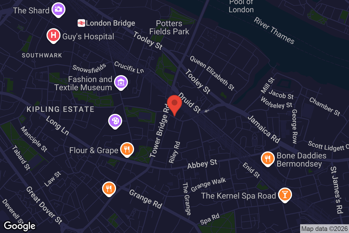 Map showing location of Backyard Cinema