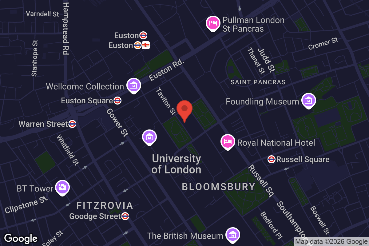 Map showing location of Birkbeck Cinema