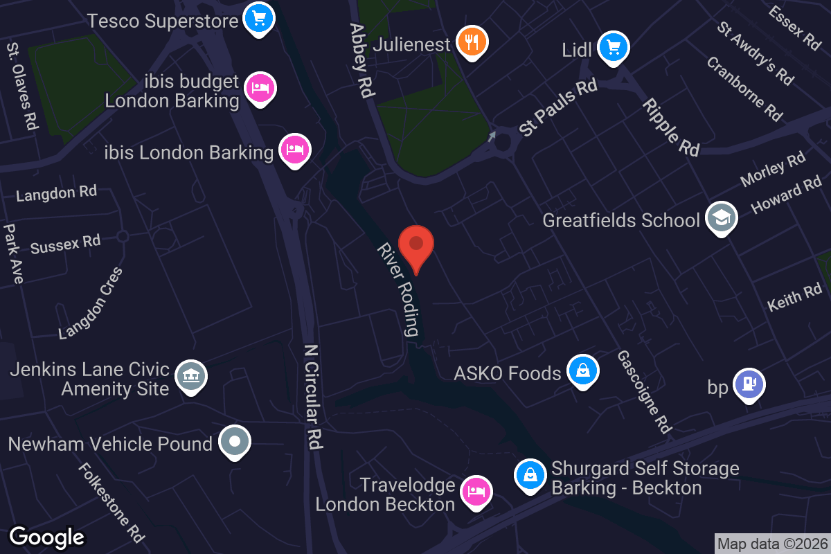 Map showing location of The Boathouse Studios