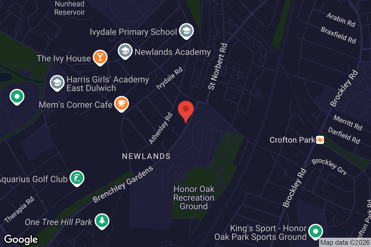 Map showing location of Brenchley Gardens Community Centre