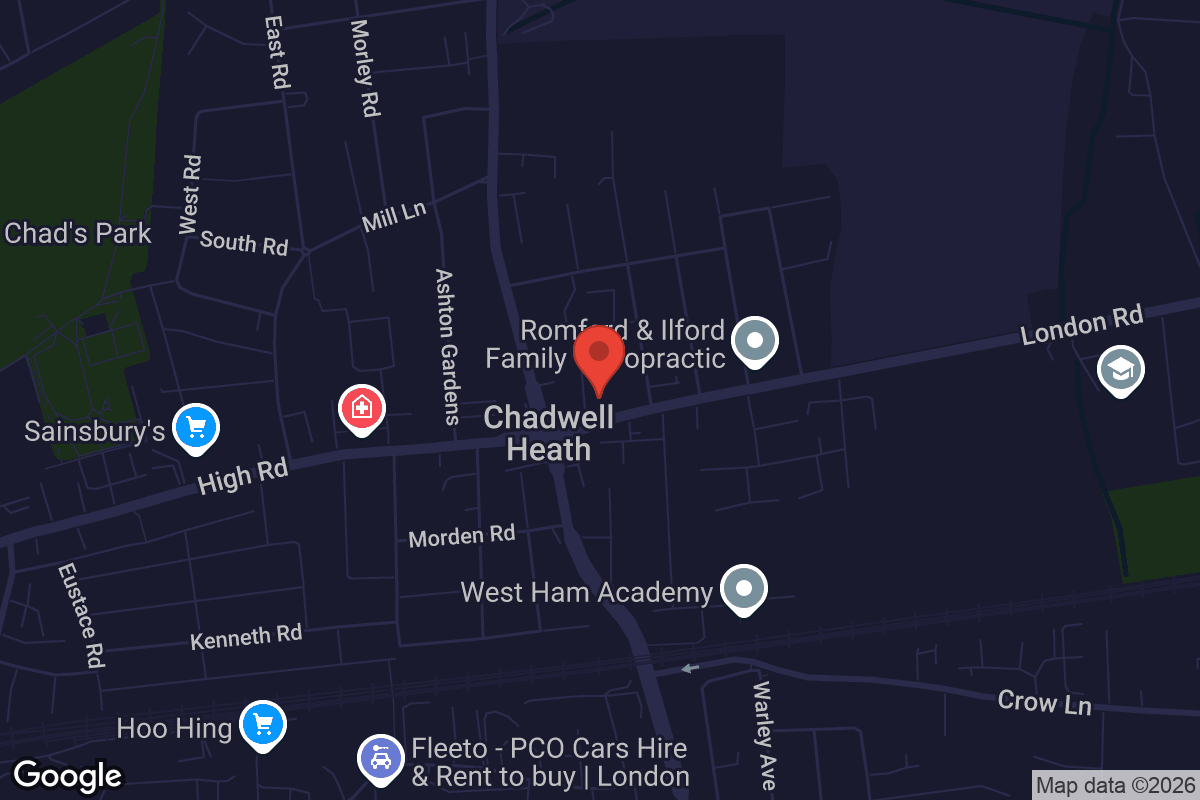 Map showing location of Chadwell Heath Community Centre