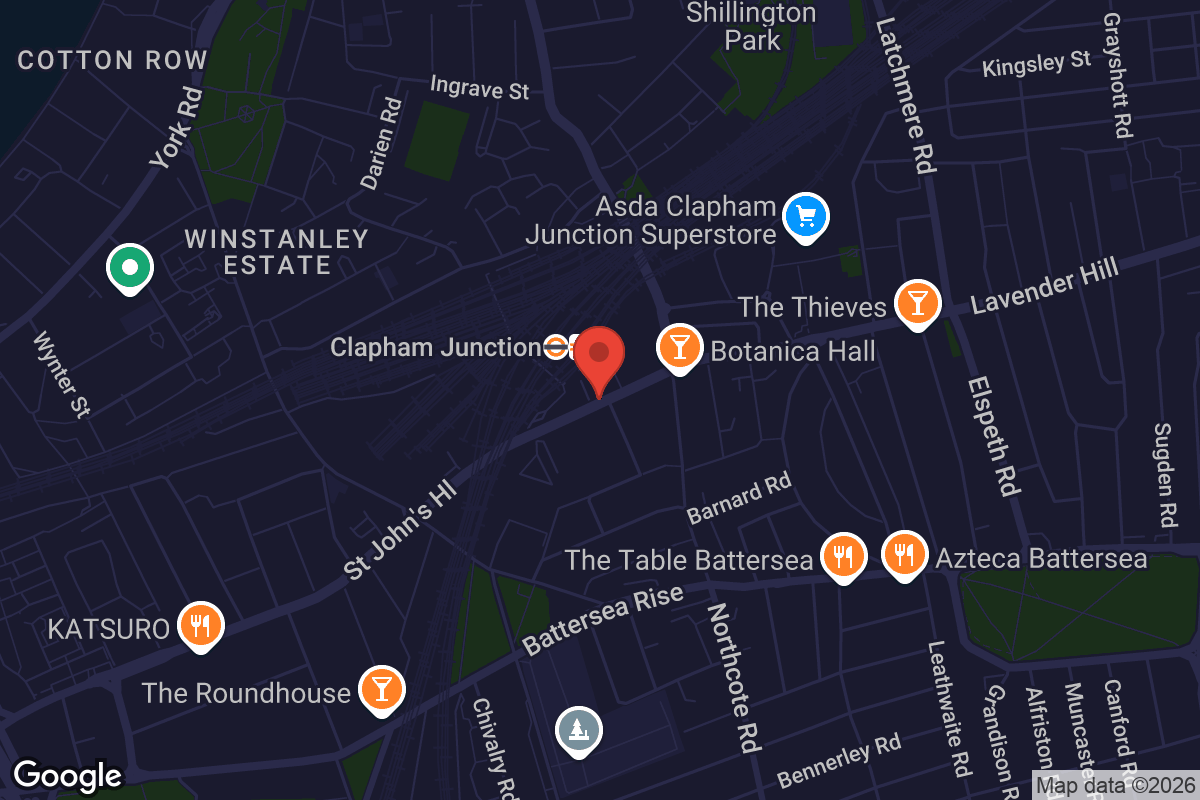 Map showing location of The Clapham Grand