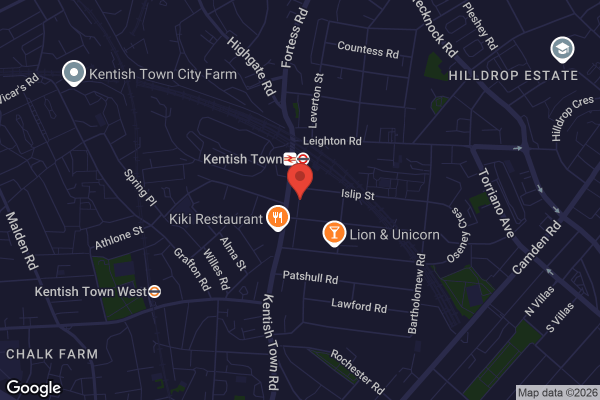 Map showing location of Crossroads Women's Centre