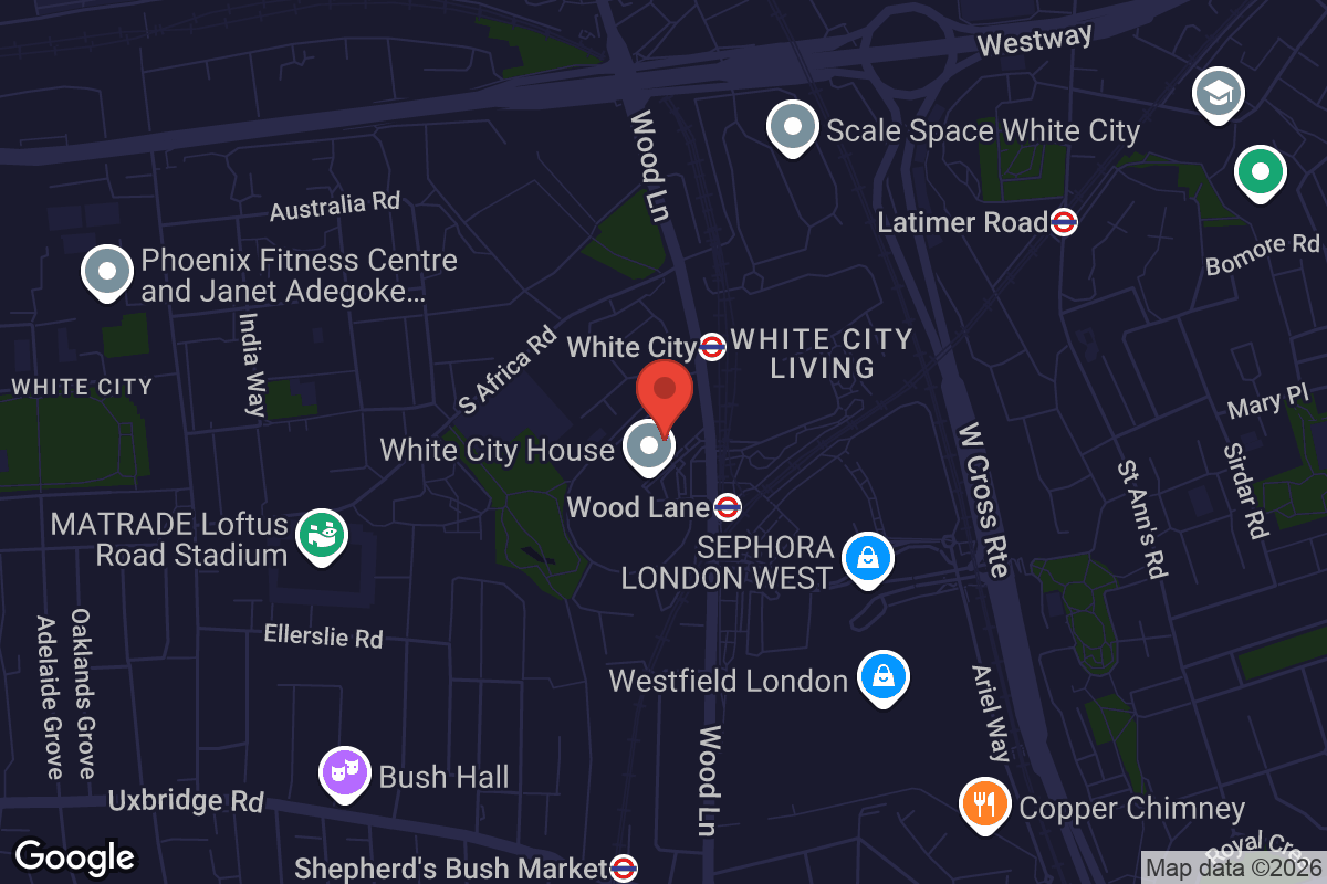 Map showing location of Electric Cinema White City