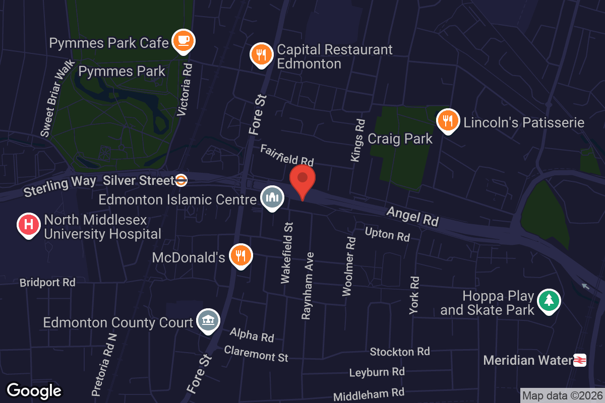 Map showing location of Angel Community Centre