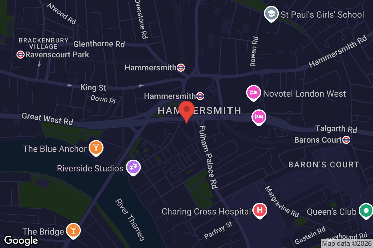 Map showing location of Eventim Apollo