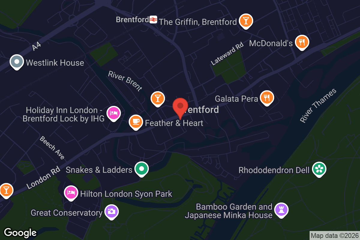 Map showing location of Everyman Brentford