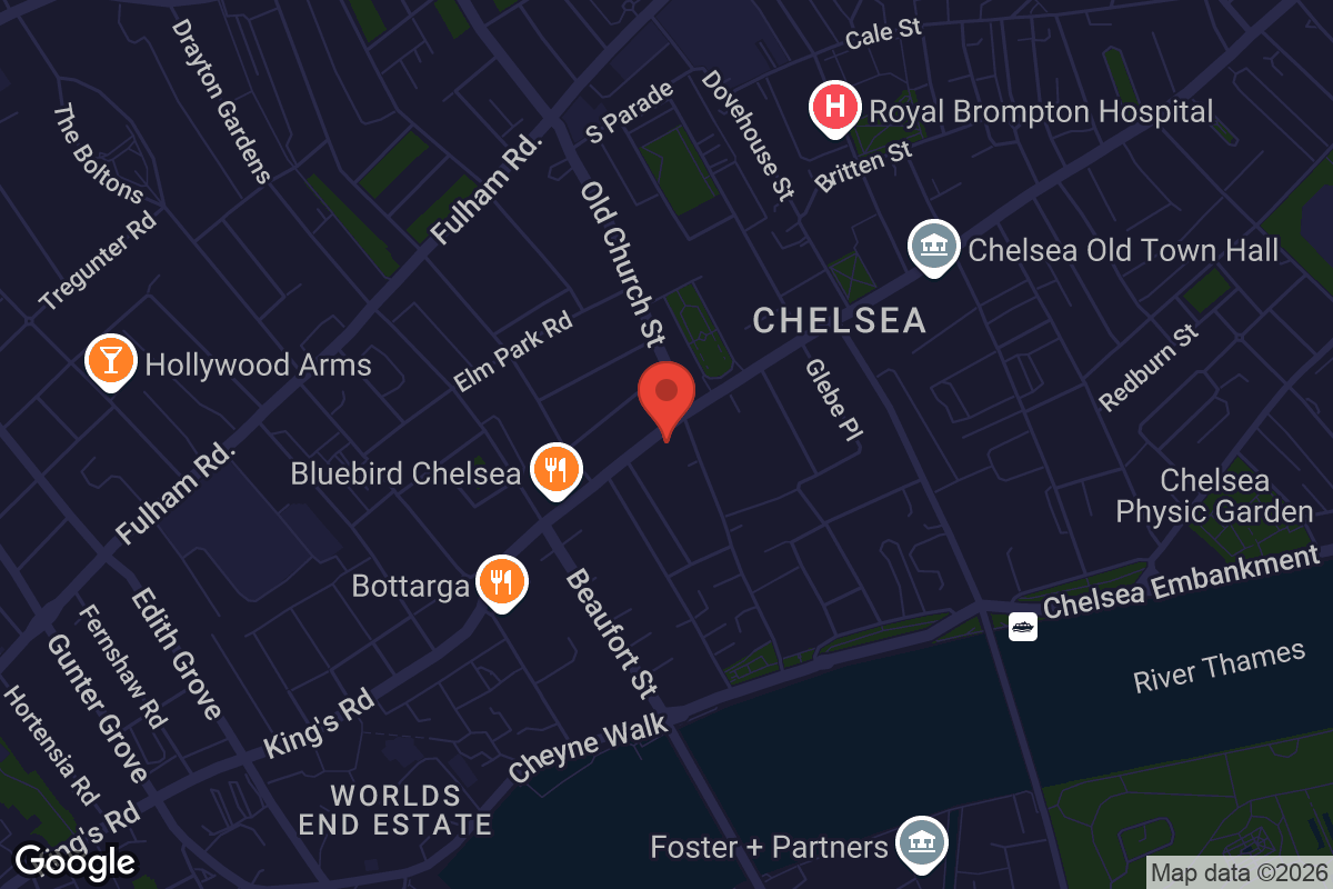 Map showing location of Everyman Chelsea