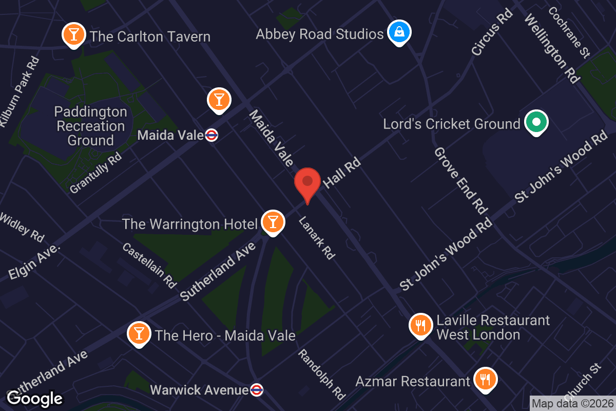 Map showing location of Everyman Maida Vale