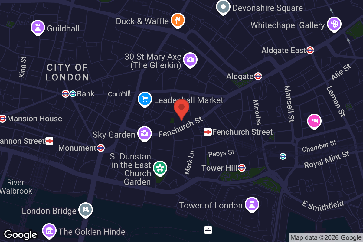 Map showing location of Fen Court