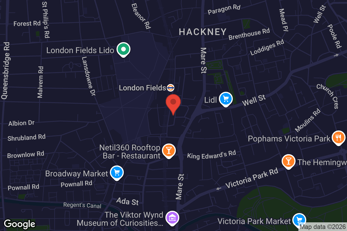 Map showing location of Finch Community Cinema
