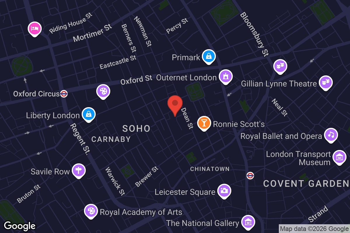 Map showing location of Firmdale The Soho Hotel