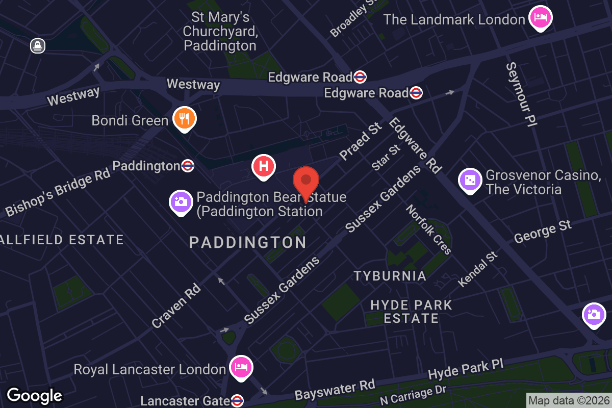 Map showing location of Frontline Club