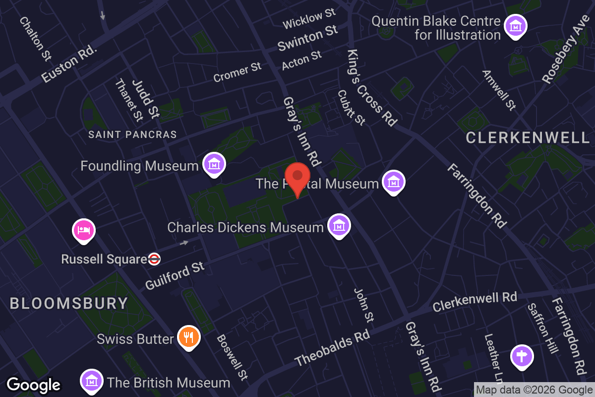 Map showing location of Goodenough College