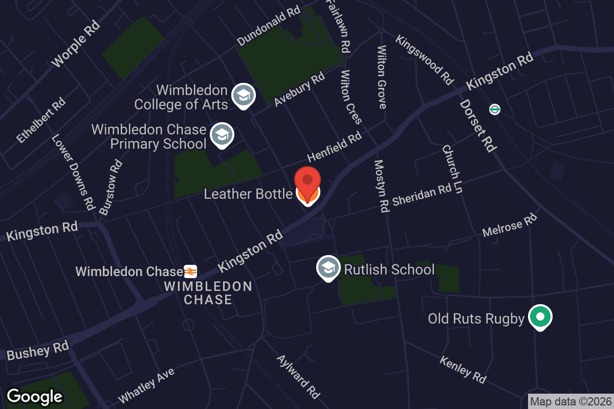 Map showing location of The Leather Bottle