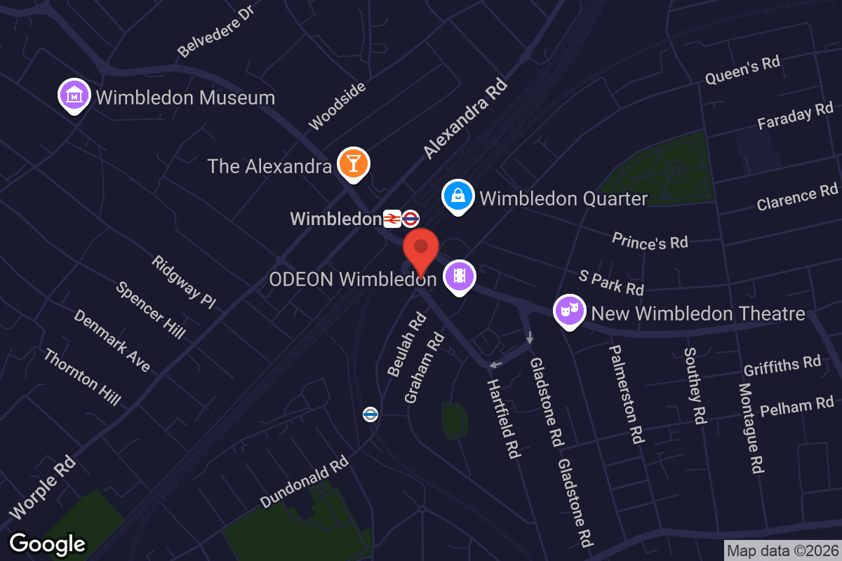 Map showing location of Hartfield Hub