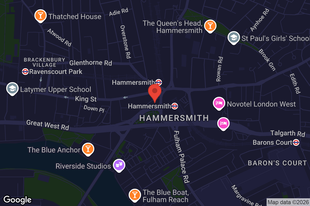 Map showing location of Irish Cultural Centre