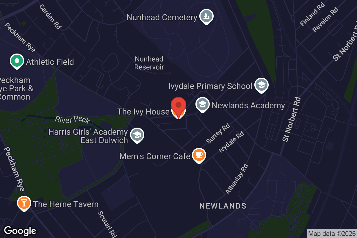 Map showing location of The Ivy House