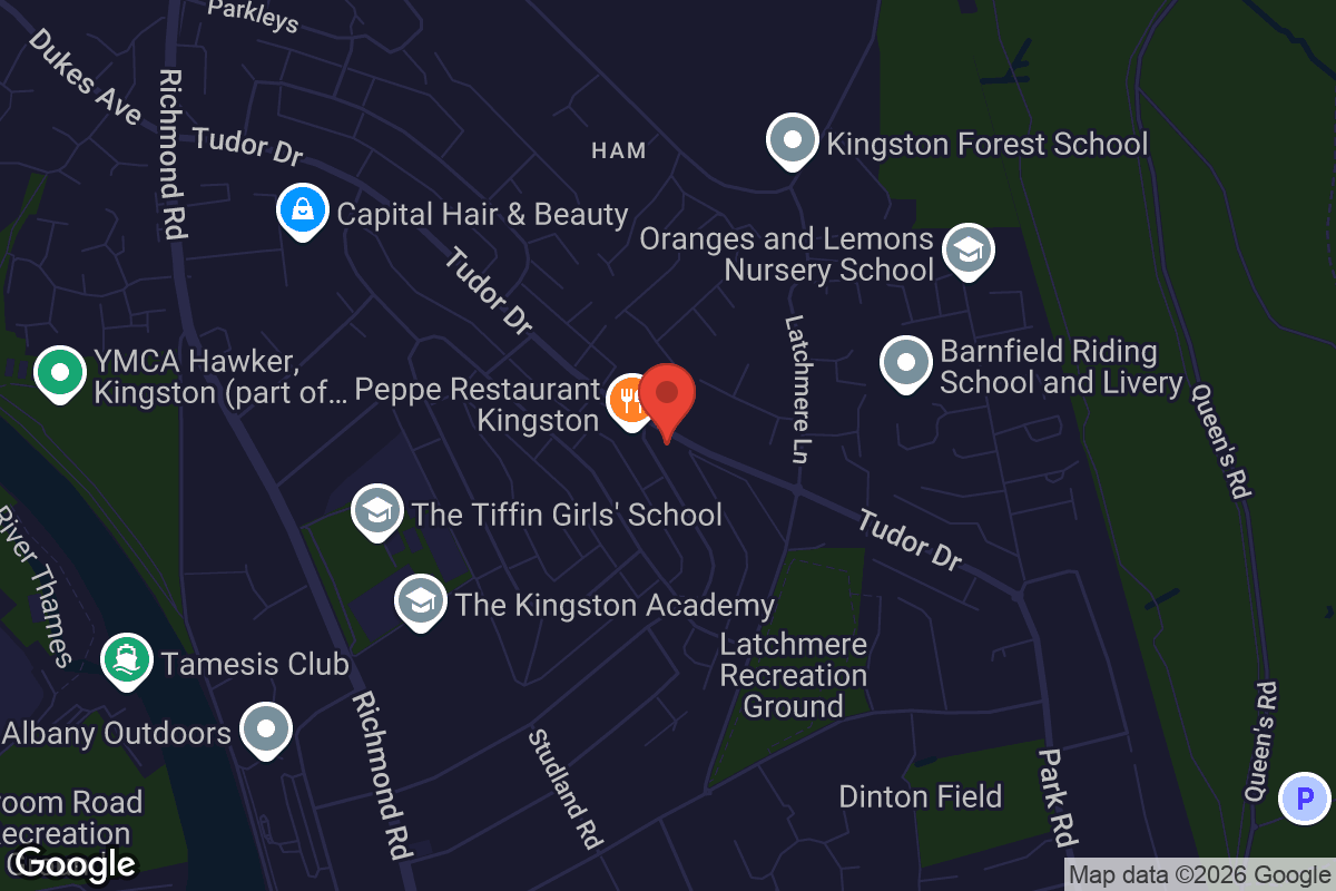 Map showing location of Tudor Drive Library