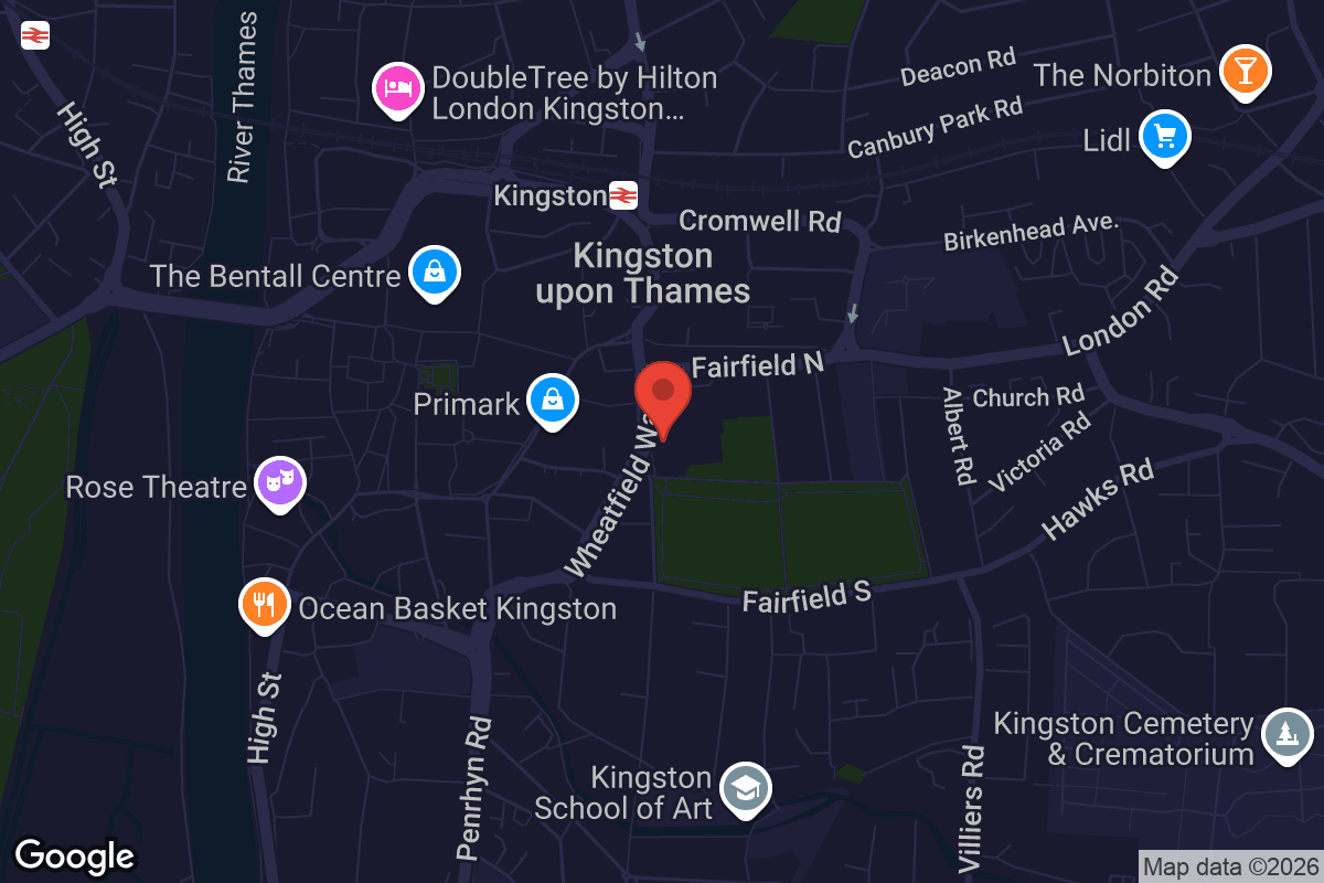 Map showing location of Kingston Museum