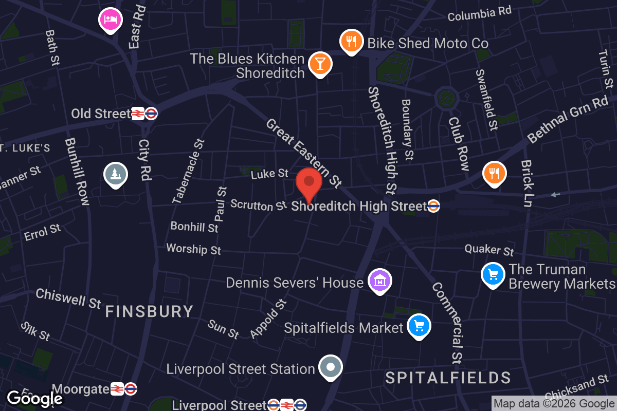 Map showing location of The Drum Labs