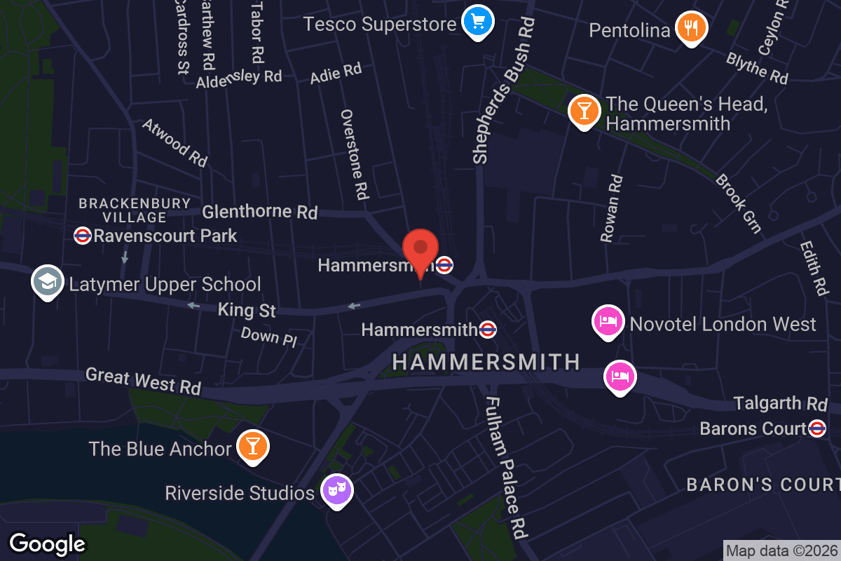 Map showing location of Lyric Square