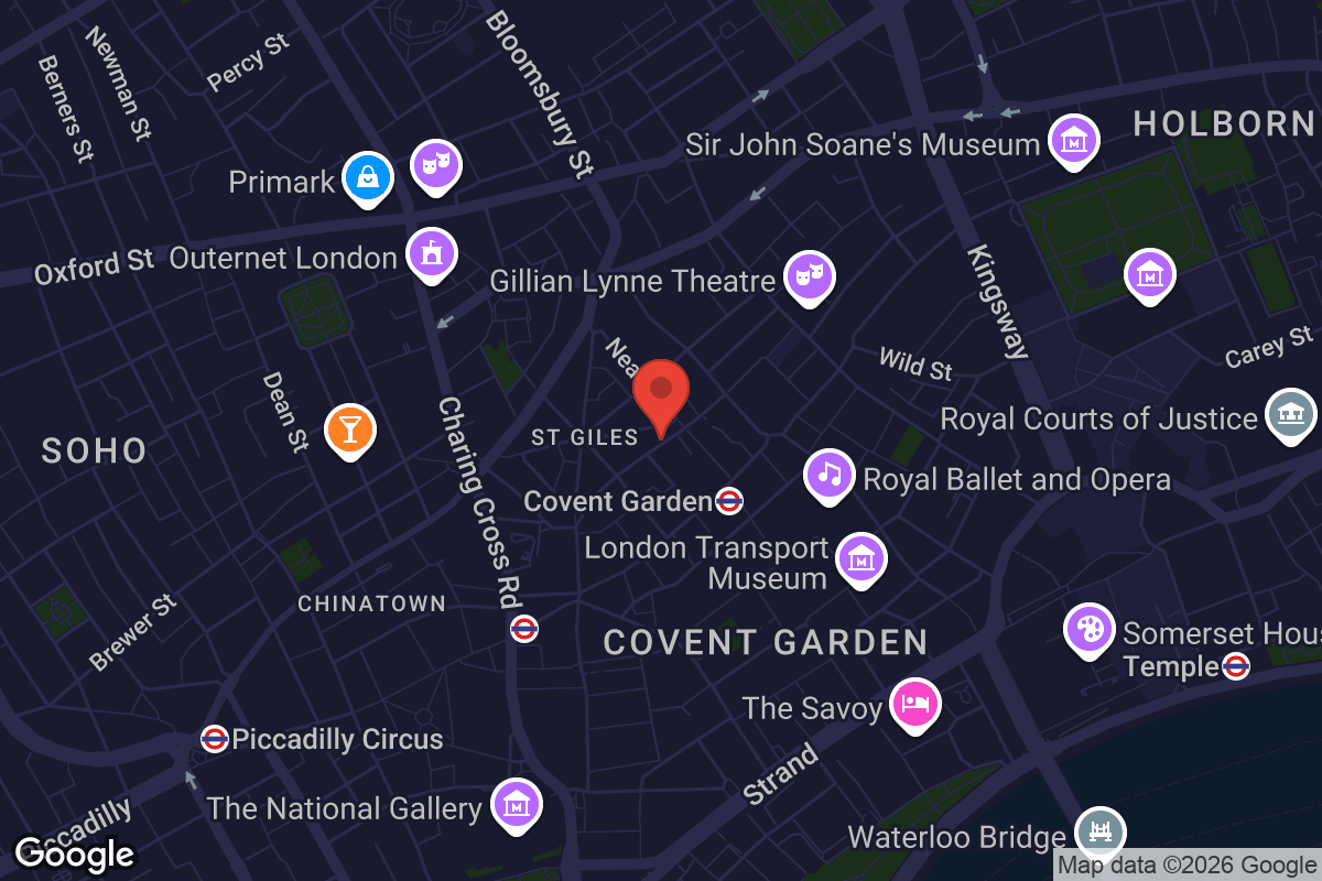 Map showing location of London Film School