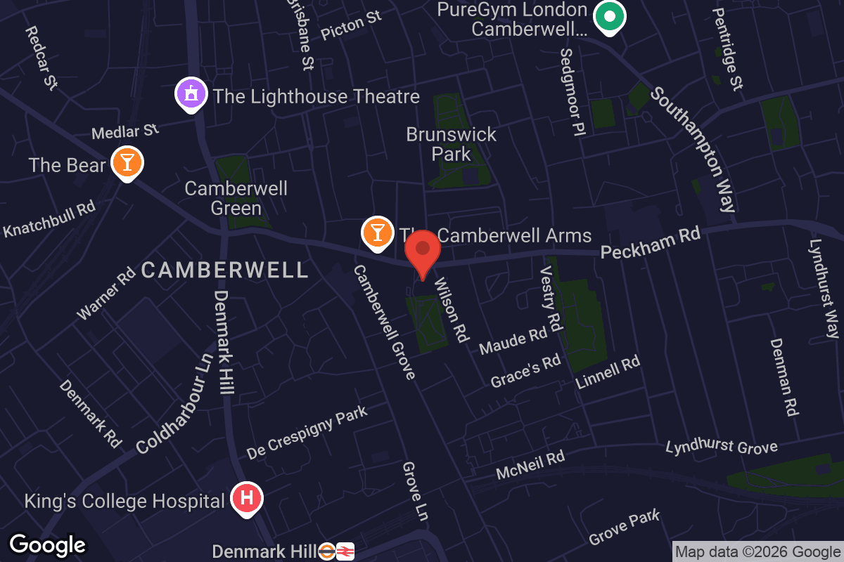 Map showing location of Live At St Giles