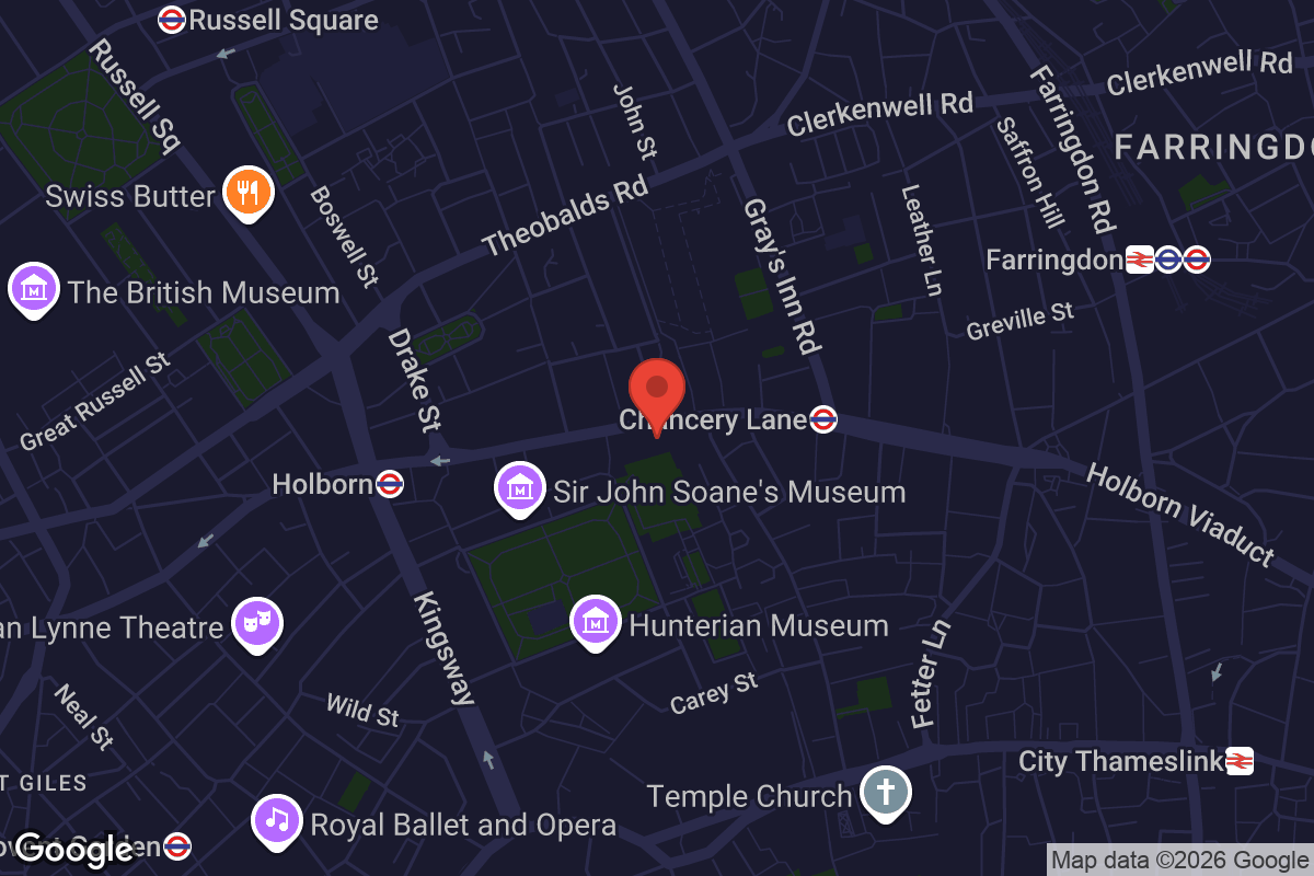 Map showing location of The London Art Bar