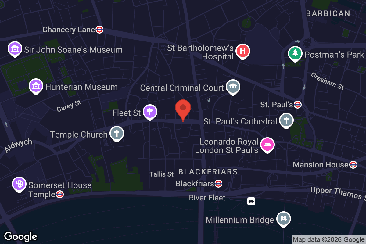 Map showing location of MayDay Rooms