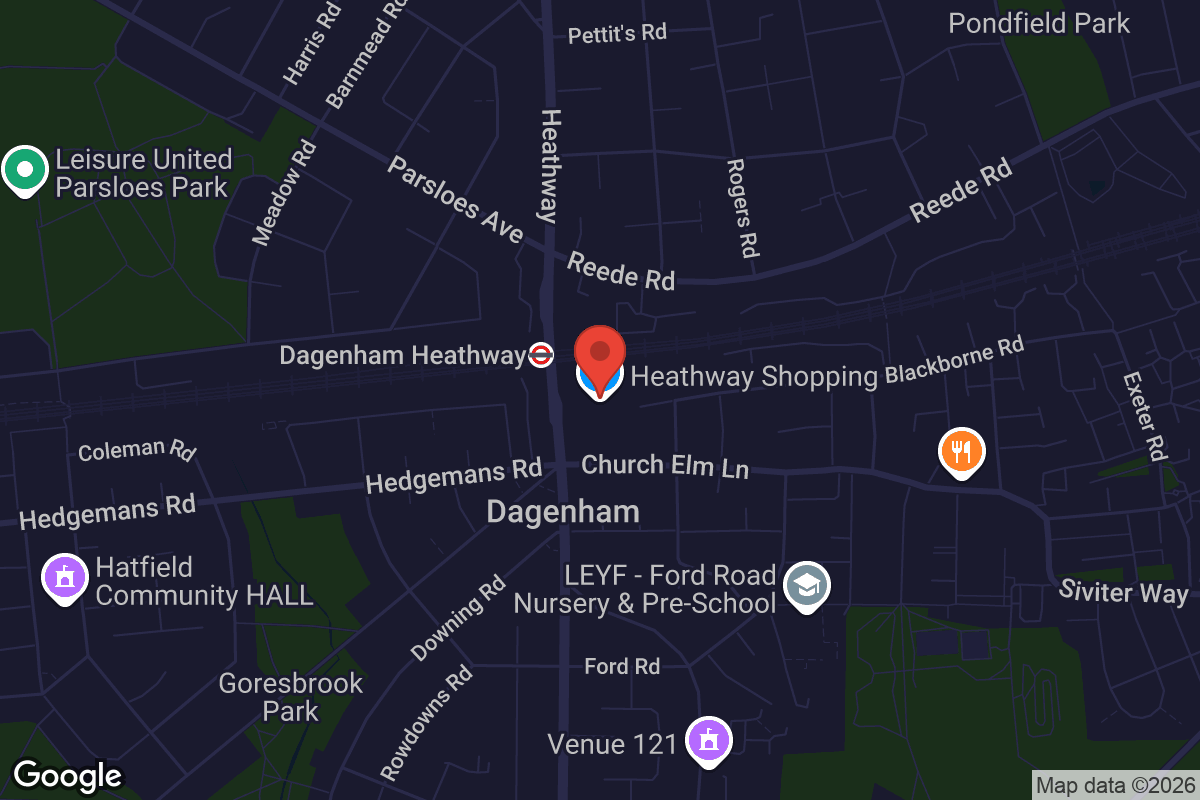 Map showing location of My Heathway