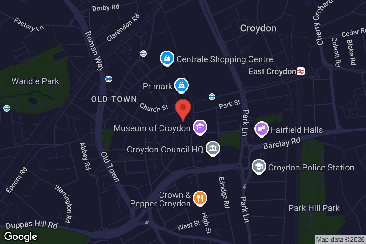 Map showing location of Vue Croydon Grant's