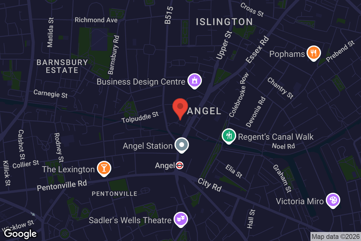 Map showing location of Vue Islington