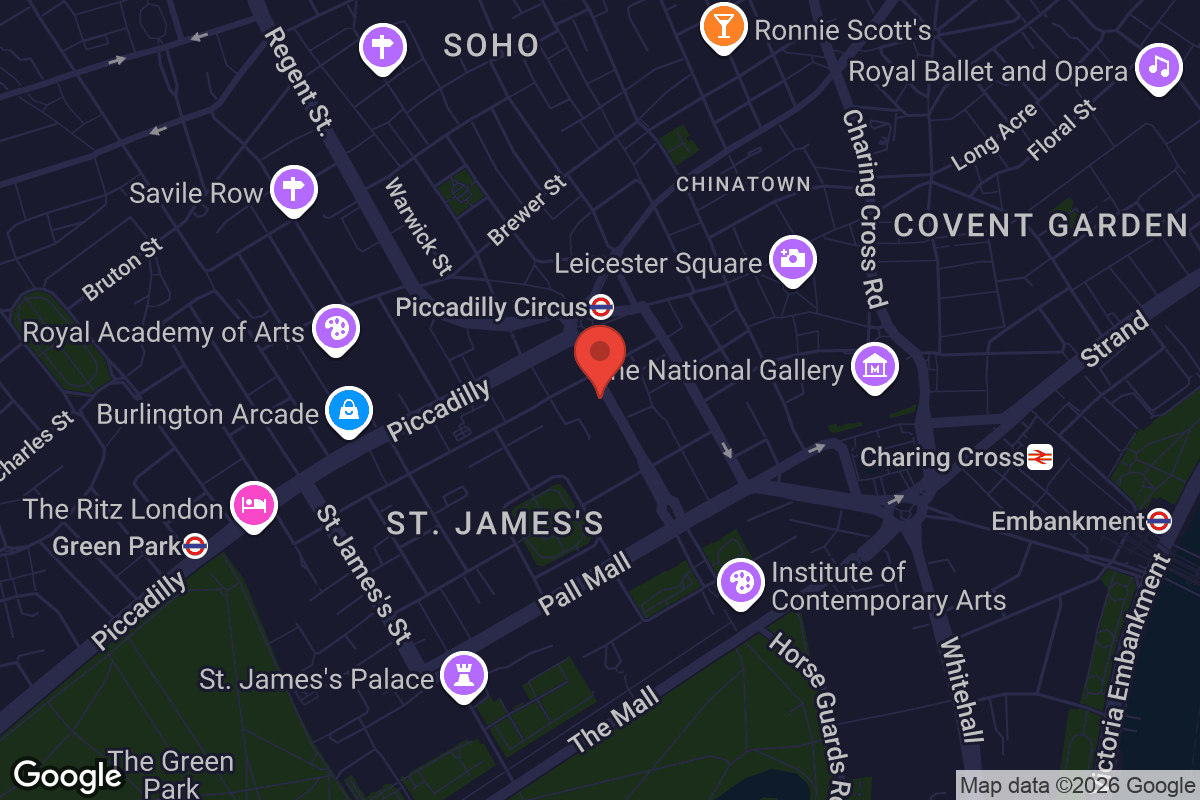 Map showing location of Vue Piccadilly