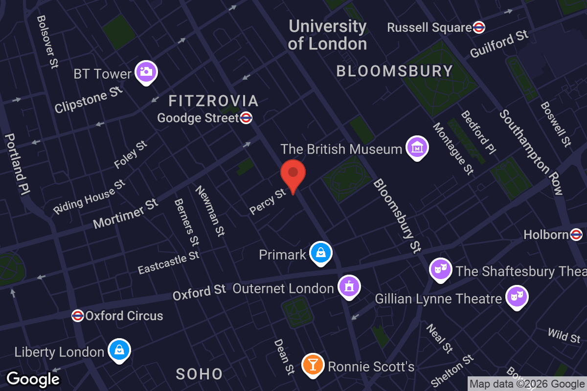 Map showing location of ODEON Tottenham Court Road