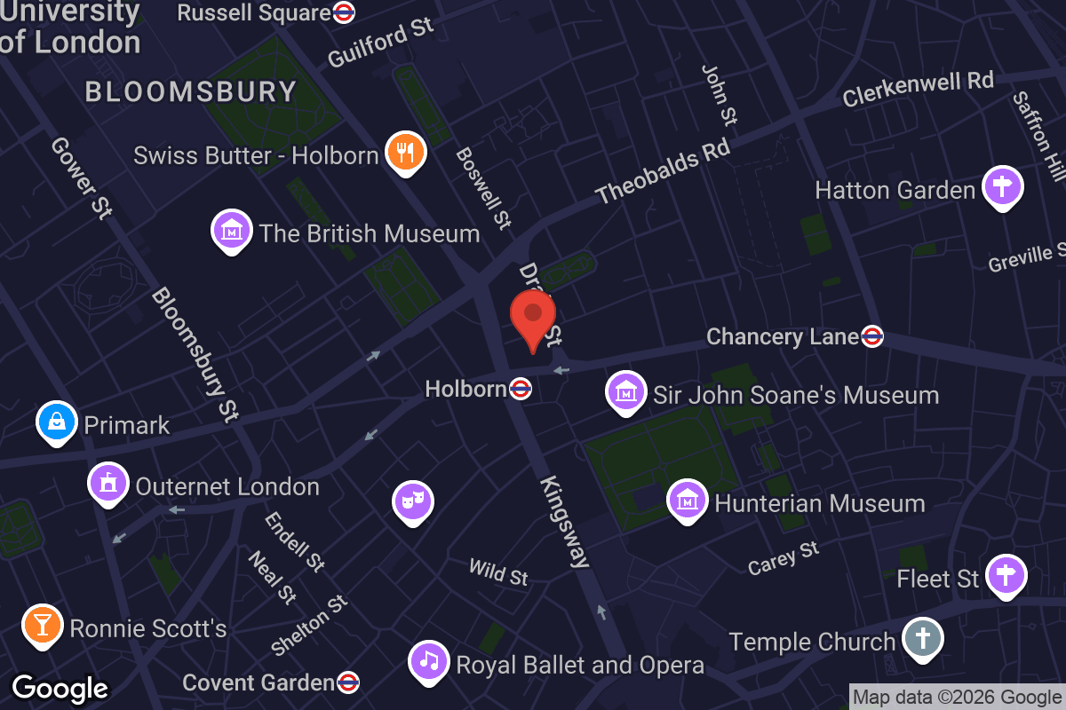 Map showing location of Palestine House