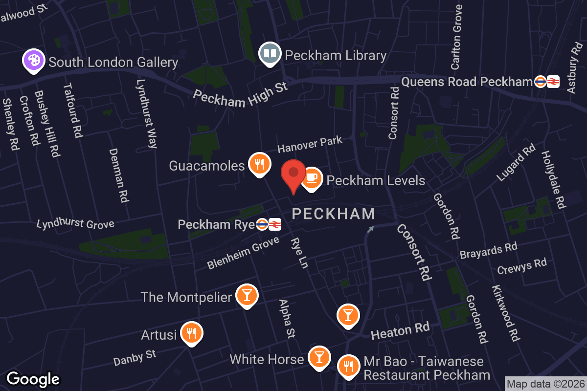 Map showing location of Peckhamplex