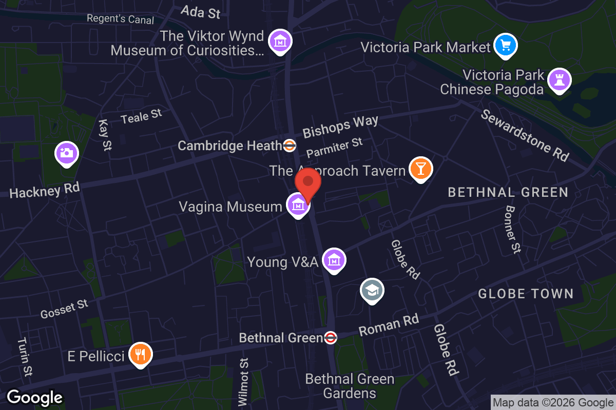 Map showing location of The People's Letters Bookshop