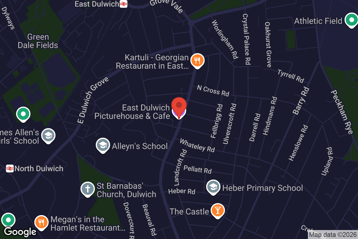 Map showing location of East Dulwich Picturehouse & Cafe