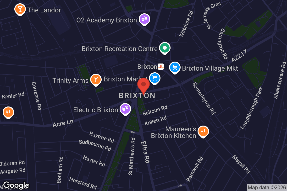 Map showing location of The Ritzy Picturehouse