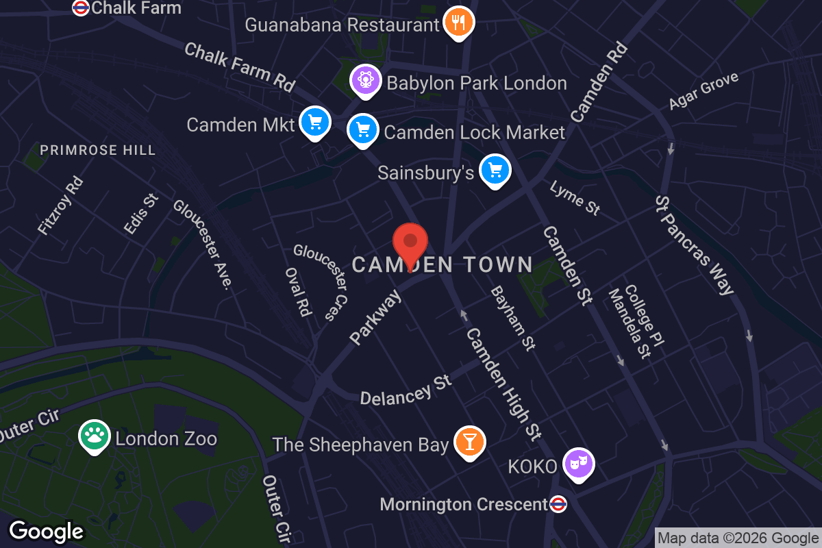 Map showing location of Plaza Camden