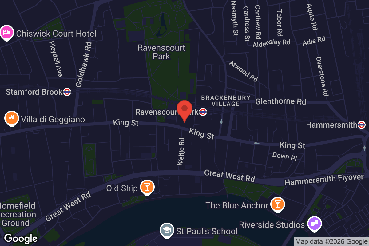 Map showing location of Polish Social and Cultural Association POSK