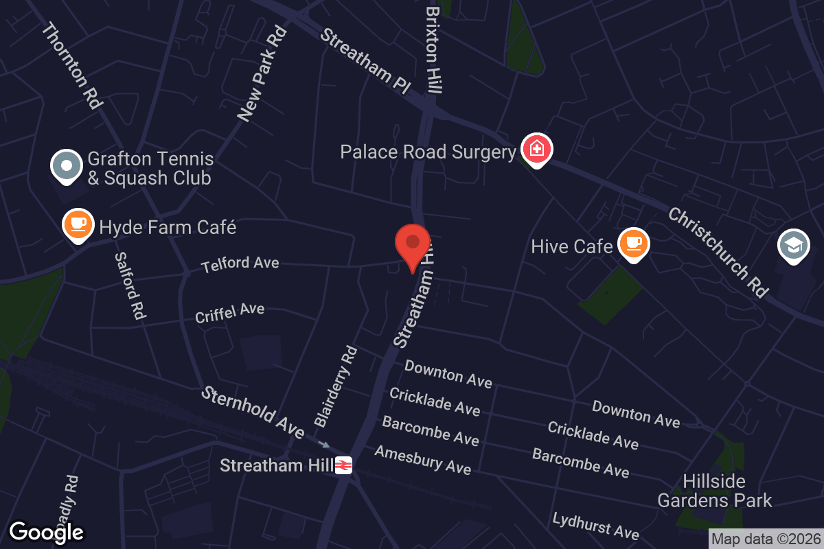 Map showing location of Batch & Co. Coffee