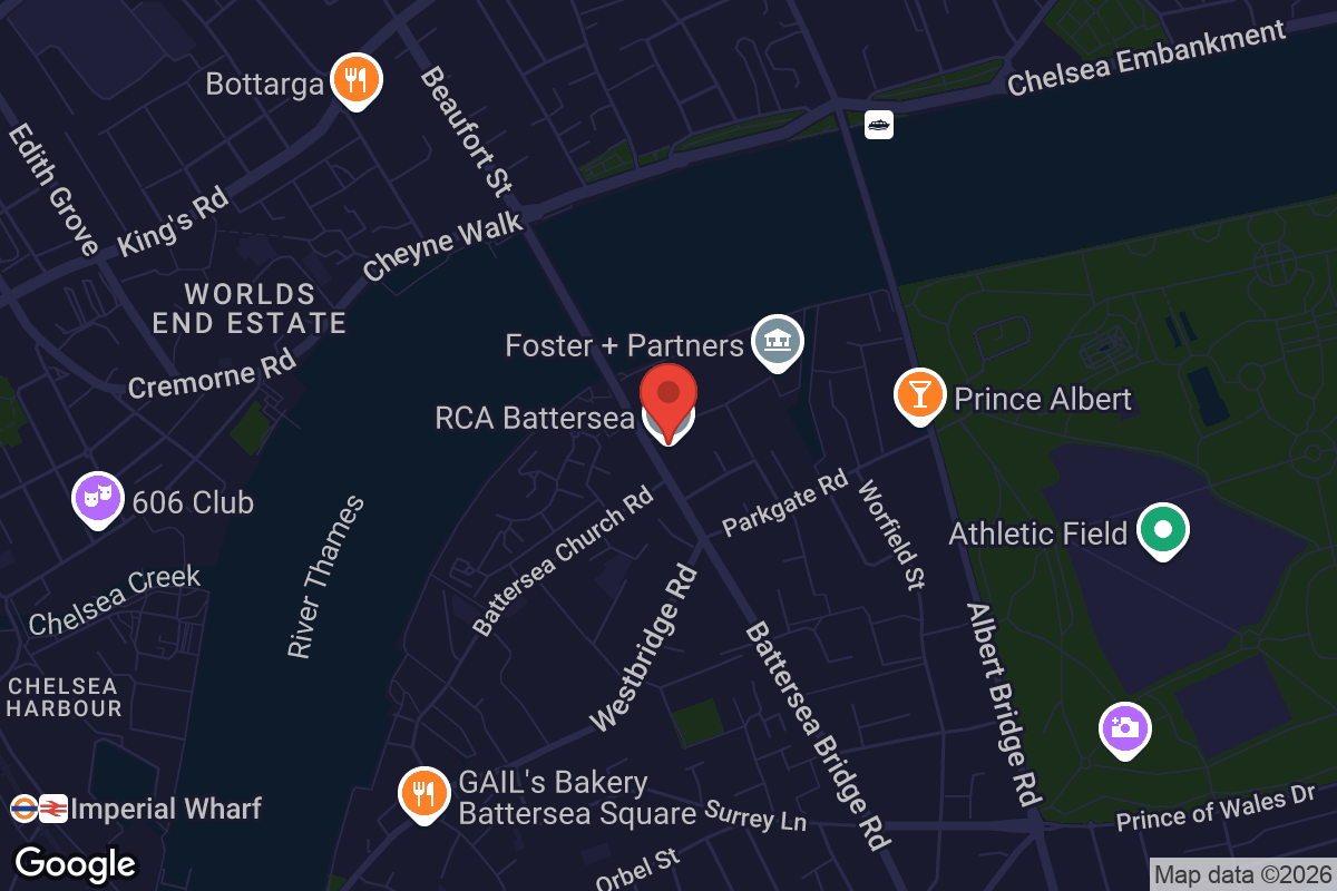 Map showing location of RCA Battersea