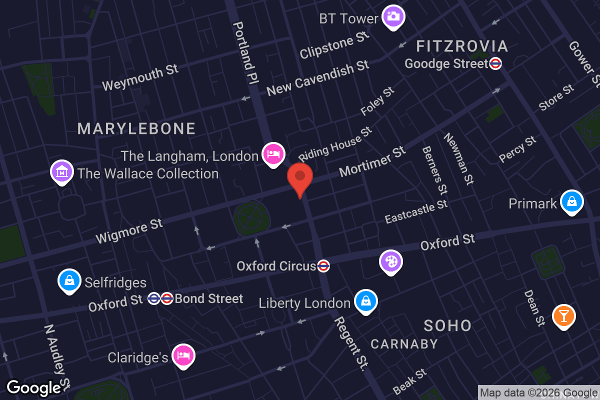 Map showing location of Regent Street Cinema