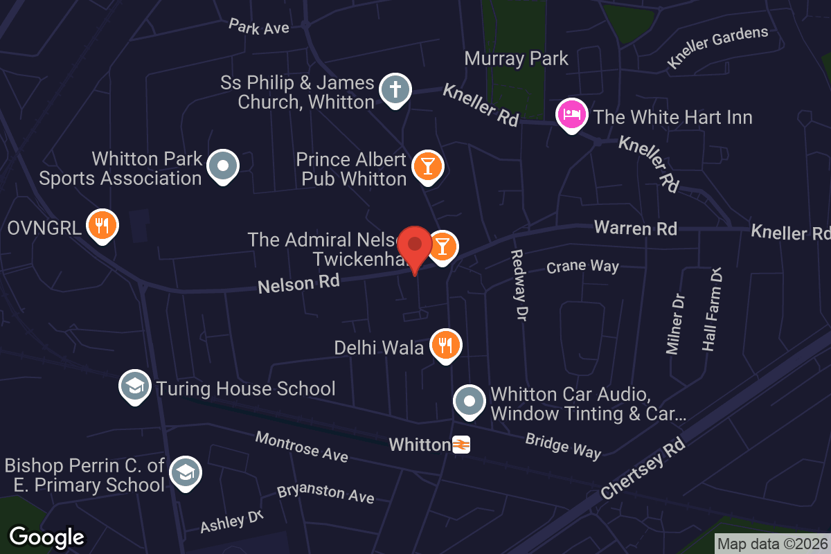 Map showing location of Whitton Library